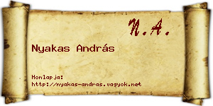 Nyakas András névjegykártya