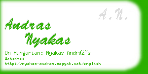 andras nyakas business card